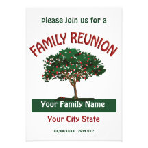 Family Reunion Apple Tree Invitation