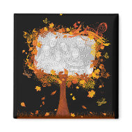 Family Reunion Autumn Tree Photo Frame magnet