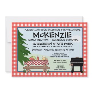 Family Reunion Barbeque invitation