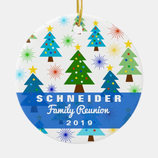 Family Reunion Christmas Tree Keepsake Gift Ceramic Ornament Zazzle
