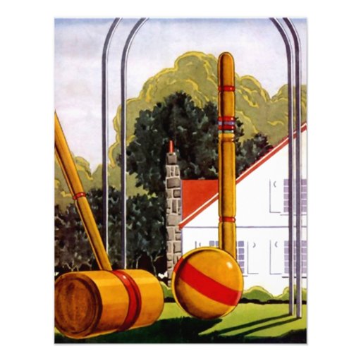 Family Reunion Croquet Lawn Casual Invitations