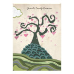 Family Reunion Heart Tree Modern Vector Invite