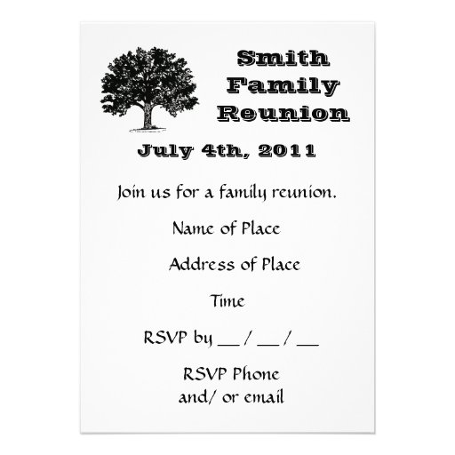 Family Reunion Invitation with Envelope