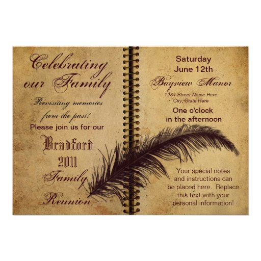 Family Reunion Invitations - Classic Design (front side)