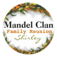 Family Reunion Name tag sticker template sticker