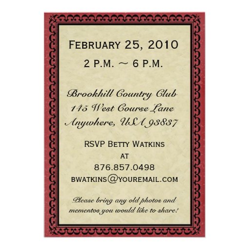 Family Reunion Party Invitation