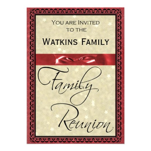 Family Reunion Party Invitation (front side)
