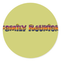 FAMILY REUNION PEACE TEXT RAINBOW stickers