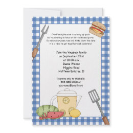 Family Reunion Picnic Invitation invitation