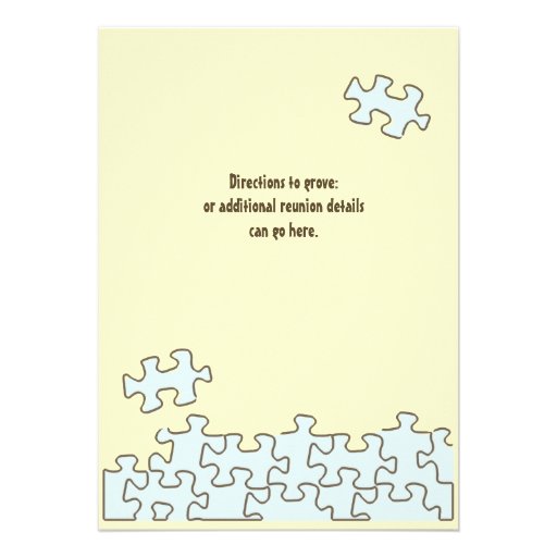 Family Reunion Puzzle Personalized Announcements