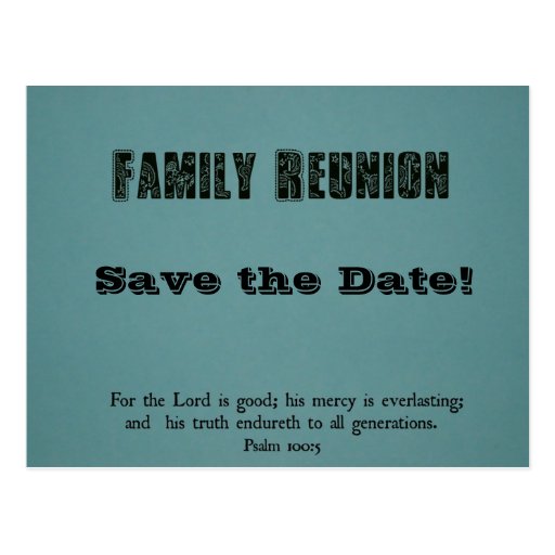 Family Reunion Save The Date Postcard Zazzle