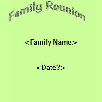 family reunion t-shirts
