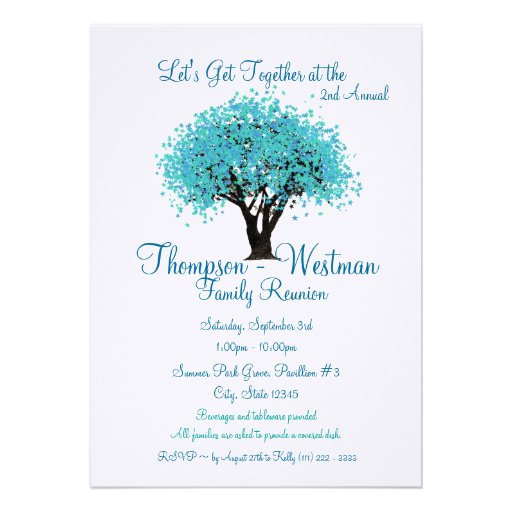 Family Reunion Tree Announcement (front side)