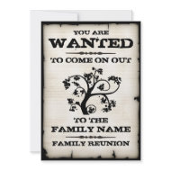 Family Reunion Wanted Invitations invitation