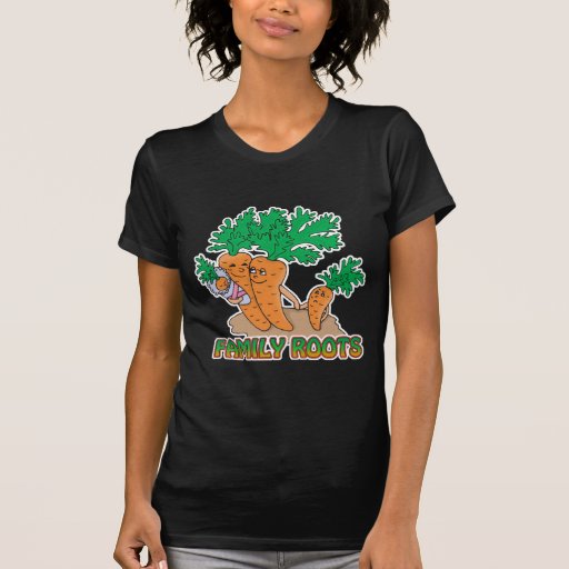 family roots cute carrot family cartoon tee shirt