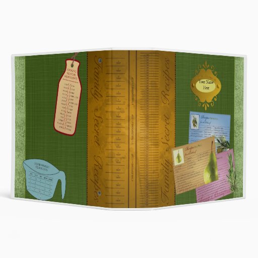 Family Secret Recipes Vinyl Binder