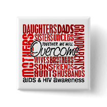 Family Square AIDS Buttons