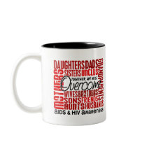 Family Square AIDS Mugs