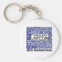 Family Square ALS Keychain