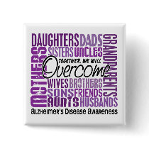 Family Square Alzheimer's Disease Button