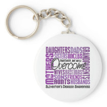 Family Square Alzheimer's Disease Keychain
