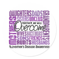 Family Square Alzheimer's Disease Stickers