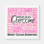 Family Square Breast Cancer Magnet