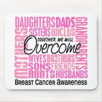 Family Square Breast Cancer mousepads