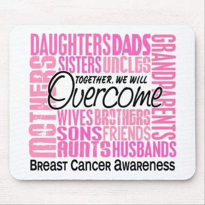 Family Square Breast Cancer Mousepads by awarenessgifts