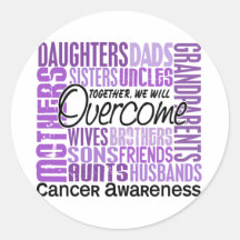 Family Square Cancer Sticker