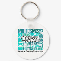 Family Square Cervical Cancer keychains