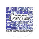 Family Square Colon Cancer stickers