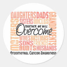 Family Square Endometrial Cancer Sticker