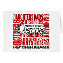 Family Square Heart Disease Card