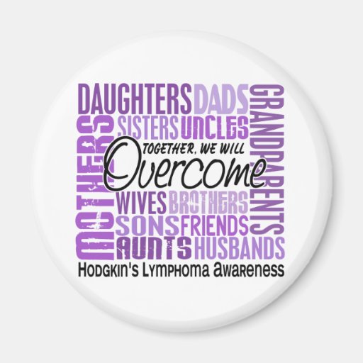 Family Square Hodgkin's Lymphoma Refrigerator Magnets