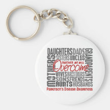 Family Square Parkinson's Disease Key Chains