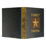 Family Star Photos Tool Leather Look Design Album 3 Ring Binder
