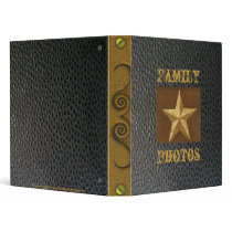 Family Star Photos Tool Leather Look Design Album 3 Ring Binder