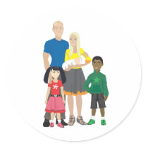 Family Round Sticker