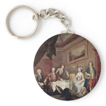 Family Strode Family Portrait By Hogarth, William Keychain