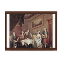 Family Strode Family Portrait By Hogarth, William Post Card
