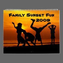 Family Sunset Fun 2009 Monthly Calendar