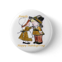 Family Thanksgiving love Pinback Button