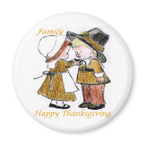 Family Thanksgiving love Refrigerator Magnet