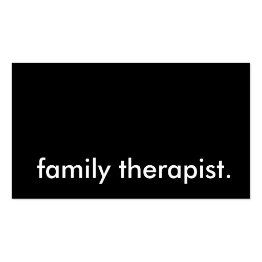 family therapist. business card templates (front side)