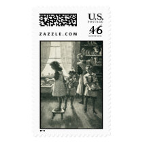 Family Time back in 1920's stamp