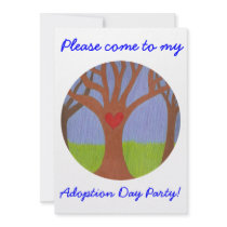 Family Tree Adoption Day Party invitation invitation