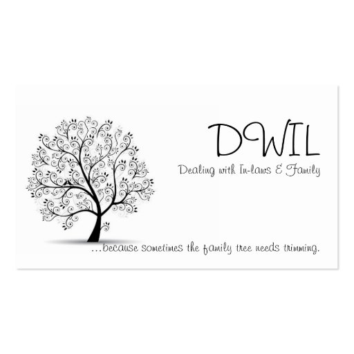 Family Tree DWIL Card Business Card