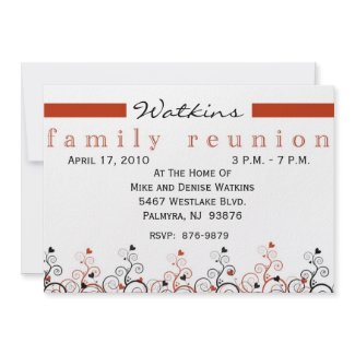 Family Tree Reunion Invitation-+ invitation