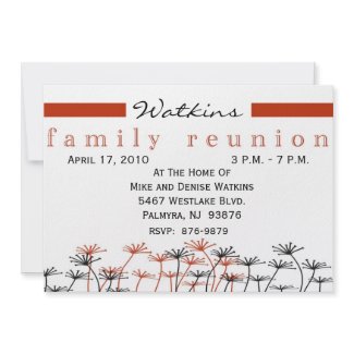 Family Tree Reunion Invitation-+ invitation